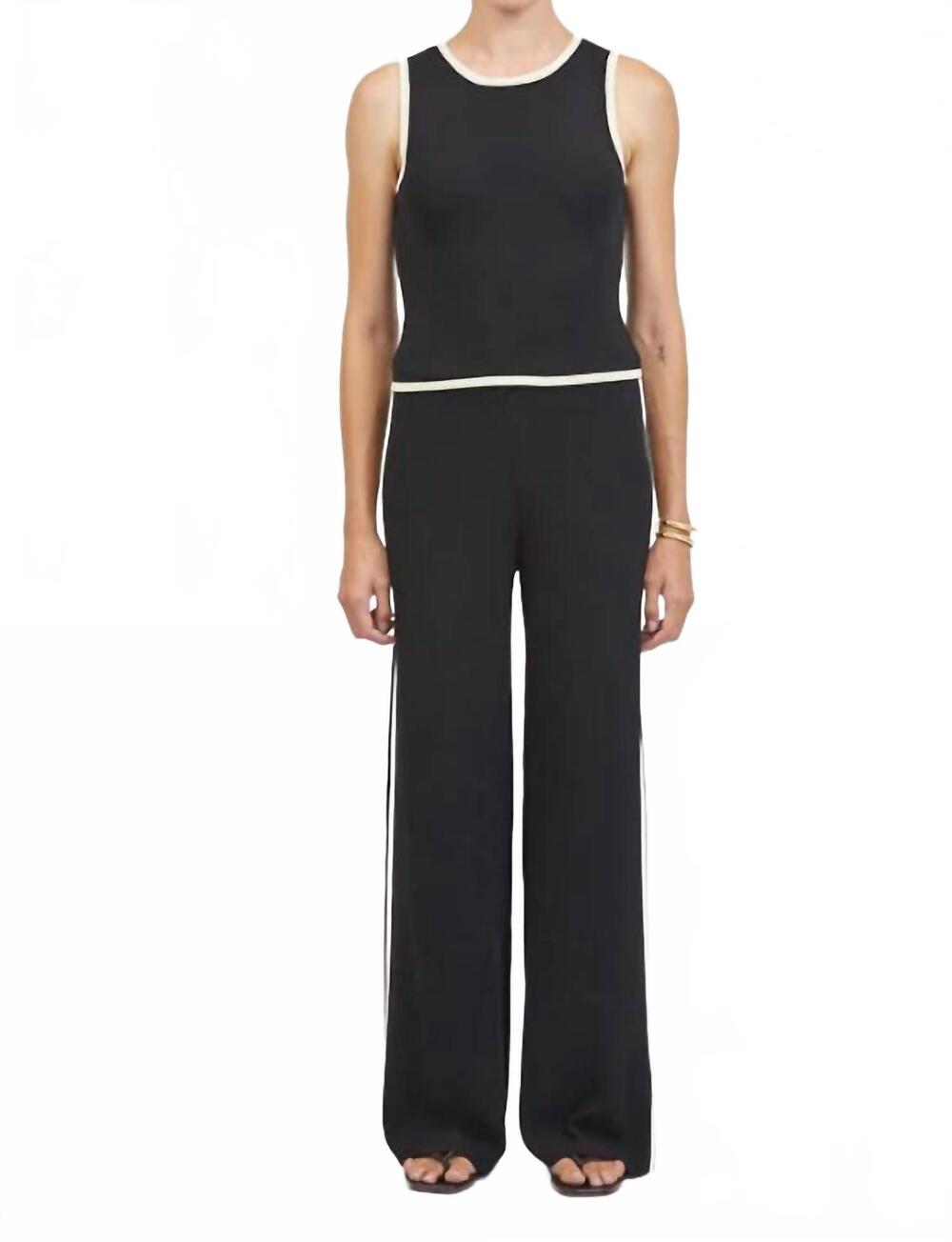 NEW A.REN simone sleeveless top in black
